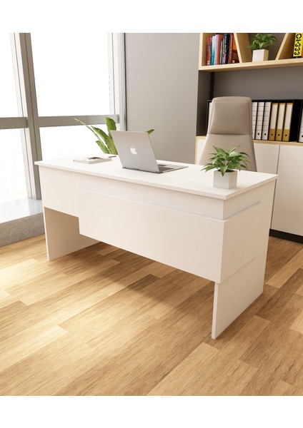 Karen Çalışma Ofis Masası | Beyaz - Beyaz