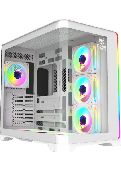 Rgb 7 Fanlı 7X120MM Kumanda + Tuş Rgb Kontrollü Gaming Akvaryum Kasa fiyatları