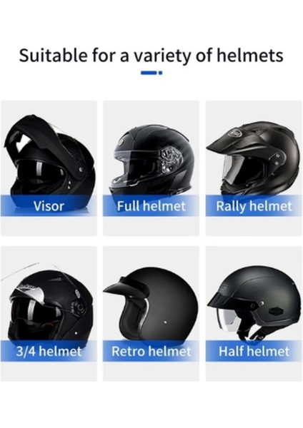 BT31 Kask Kulaklık Bluetooth 5.0 Motosiklet Interkom Su Geçirmez Kablosuz Kulaklık