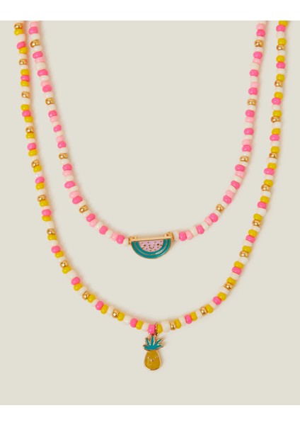 Boncuk Kolye Set x 2 Kız Çocuk