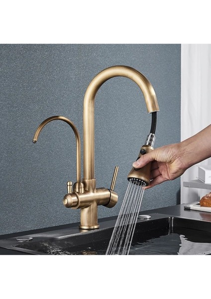 Mutfak Evye Bataryası Dual Flow Smart Dokunmatik Spiralli Fiskiyeli Antik 7 Yıl Garantili Ithal fırsatları