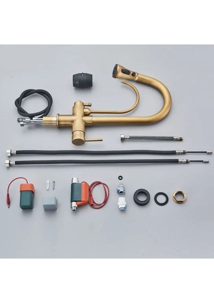 Mutfak Evye Bataryası Dual Flow Smart Dokunmatik Spiralli Fiskiyeli Antik 7 Yıl Garantili Ithal