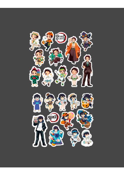 Demon Slayer-Tanjiro Kamado-Inosuke Hashibira-2li Çıkartma-Etiket Parlak Kağıt-Süsleme-Hediye fırsatları