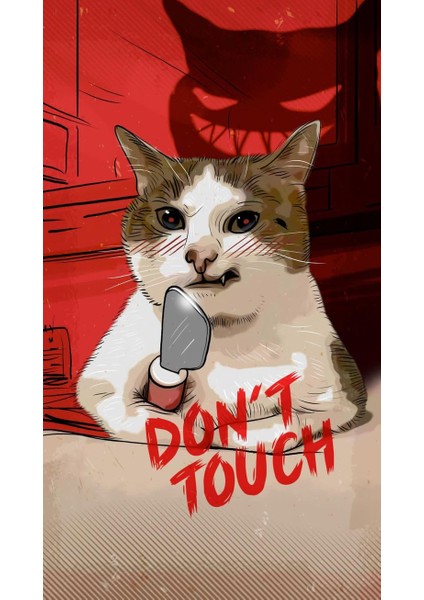 Satırlı Kedi Ev Duvar Salon Güzellik Salonu Ofis Dükkan Dekarasyon Kanvas Tablo fiyatları