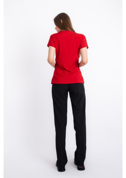 Premium Lycra Kırmızı Tek Üst Hemşire Forması Cerrahi Forma, Scrubs Üniforma(Unısex) fırsatları