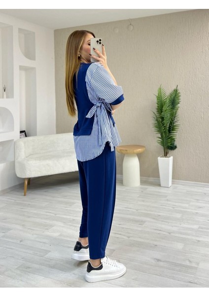 Kadın Kristal 2 Iplik Kumaş Yanları Çizgili Takım fırsatları