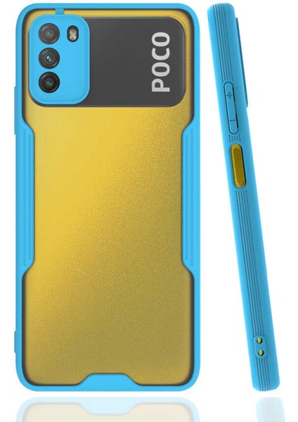 Xiaomi Poco M3 Kılıf Omsy Parfe Kapak-Mavi