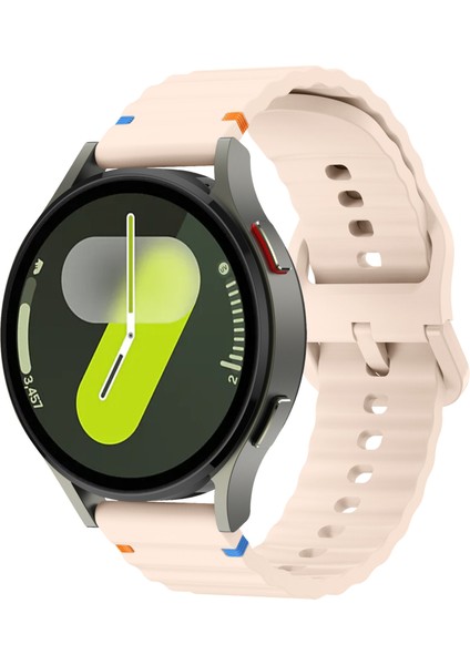 Huawei Watch Gt 5 46 mm Ile Uyumlu (22 Mm) Dalgalı Dikiş Detaylı Silikon Saat Kordonu