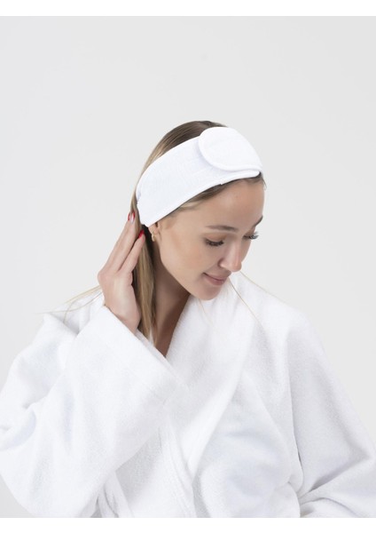 Cottonverse 3'lü Bornoz Seti - %100 Pamuk Bornoz , Saç Bonesi , Saç Bandı Unısex fırsatları