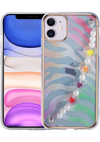 iPhone 11 Uyumlu Omsy Pilla Kapak-Pembe-Yeşil