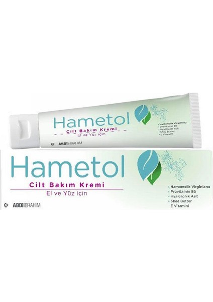 Hametol El ve Yüz Için Cilt Bakım Kremi 30 G - Diş Beyazlatıcı Köpük Hediye
