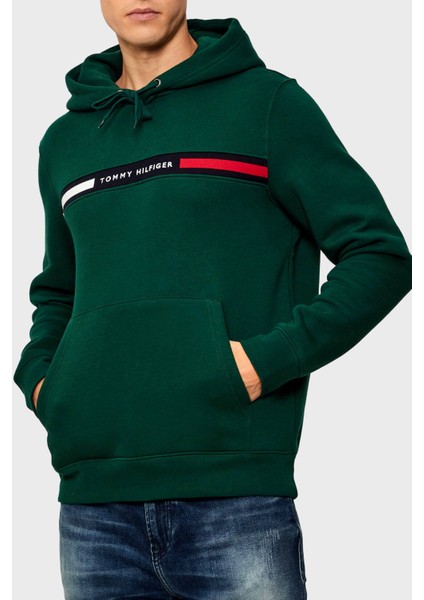 Pamuk Karışımlı Regular Fit Kanguru Cepli Kapüşonlu Sweat Erkek Sweat MW0MW37361 L6K