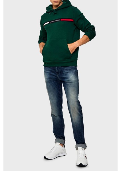 Pamuk Karışımlı Regular Fit Kanguru Cepli Kapüşonlu Sweat Erkek Sweat MW0MW37361 L6K fiyatları