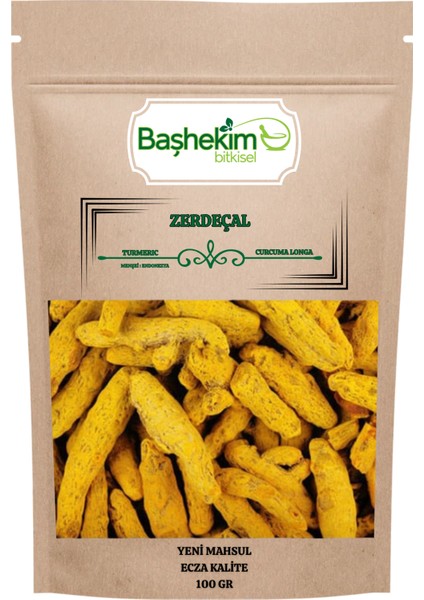 Zerdeçal Kök Kuru Yeni Mahsul Ecza Kalite Seçilmiş 100 gr