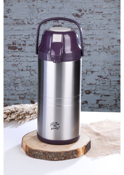 4.5 Litre Çift Kat Paslanmaz Çelik Termos(Ev, Iş Yeri, Restoran, Otel, Piknik ve Organizasyonlar)