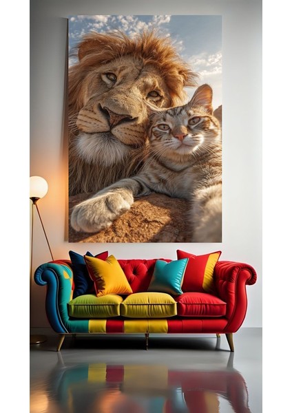 Selfie ve Dostlar V1 Ev Duvar Salon Güzellik Salonu Ofis Dükkan Dekarasyon Kanvas Tablo