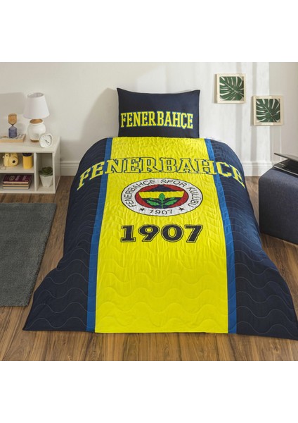 Yeni Sezon Lisanslı Fenerbahçe Kapitoneli Tek Kişilik Nevresim Seti