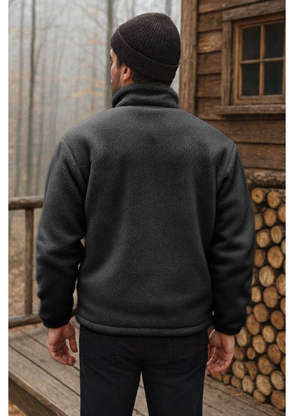 Erkek Pro Termal Iç Dış Sherpa Sonbahar Kış Tam Fermuarlı Peluş Sweatshirt modelleri