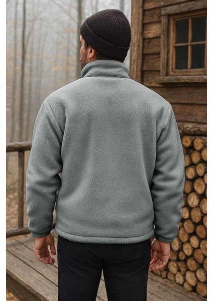 Erkek Pro Termal Iç Dış Sherpa Sonbahar Kış Tam Fermuarlı Peluş Sweatshirt modelleri