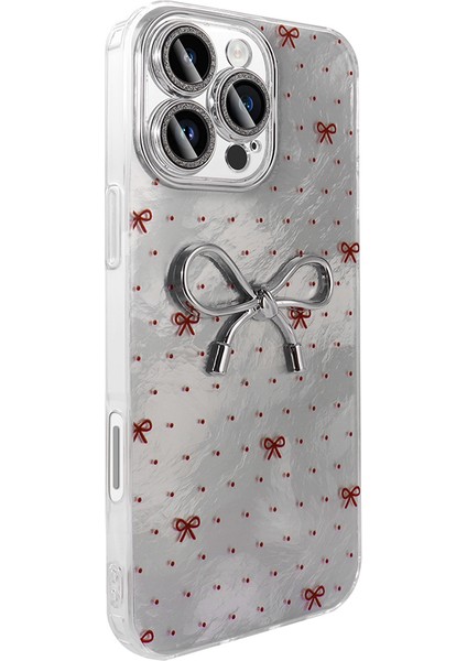 iPhone 16 Pro Max Kılıf Kamera Korumalı Figürlü Omsy Ponti Silikon Kapak - Lila indirimleri