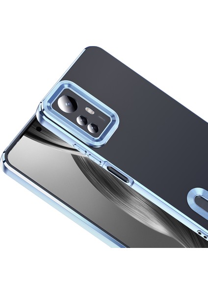 Redmi Note 12S Kılıf Kamera Korumalı Logo Gösteren Omsy Omega Kapak - Gümüş indirimleri