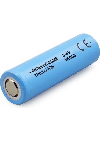 18650-26ME Açık Mavi Şarjlı Batarya Pil 3.6V 2600MAH Li-Ion Uzun Ömürlü Yüksek Kapasite Şarj Edilir modelleri