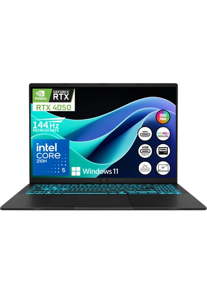 Vivobook 16 Core 5 210H RTX4050 24GB Ram 1tb SSD 16" W11 Taşınabilir Bilgisayar + Djt Çanta