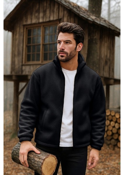 Erkek Pro Termal Iç Dış Sherpa Sonbahar Kış Tam Fermuarlı Peluş Sweatshirt fiyatları