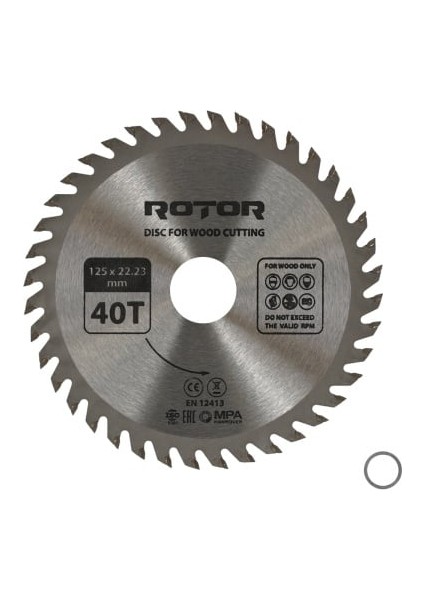 Ahşap Kesme Diski Rotor 125*22,23 40T