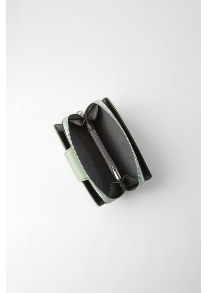 Orta Boy Çıt Çıt Detaylı Kadın Cüzdan/portföy - 65300 - Yeşil/siyah modelleri