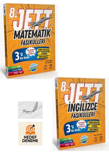8.sınıf Lgs Jett Matematik Ingilizce Fasikülleri Hedef Deneme