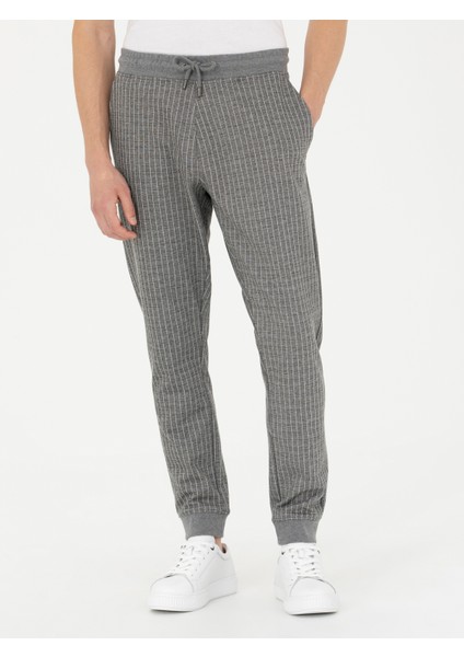 Erkek Antrasit Jogger Fit Çizgili Eşofman Altı 50272523-VR006 modelleri