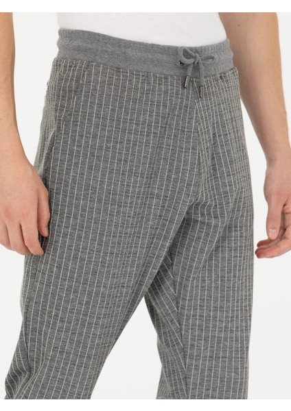 Erkek Antrasit Jogger Fit Çizgili Eşofman Altı 50272523-VR006
