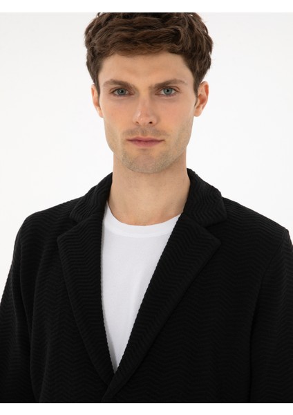 Erkek Siyah Slim Fit Pamuk Karışımlı Triko Hırka 50314760-VR046 fiyatları