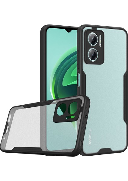 Xiaomi Redmi Note 11E Kılıf Omsy Parfe Kapak-Siyah