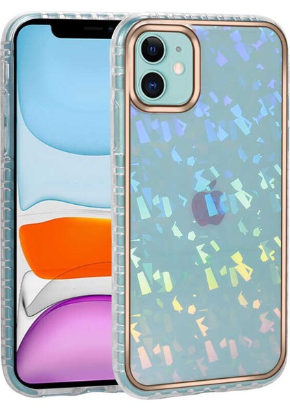 iPhone 11 Uyumlu Desenli Parlayan Transparan Omsy Avva KAPAK-NO12 modelleri