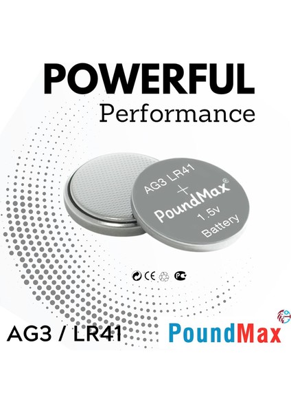 10 Adet Ag3 LR41 LR736 / L736 / G3 / G3A / 3ga / 192 / GP192 / V3GA / RW87 1.5V Poundmax Alkalin Düğme Piller Küçük Elektronik Ev Aletleri, Araba Anahtarları, Ölçüm Cihazları ve Hesap Makineleri indirimleri