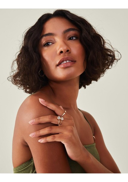 3 x Moonstone Rıngs Pearl modelleri