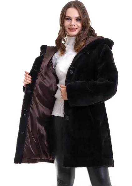 Reks Kapüşonlu Kaban - Siyah fırsatları