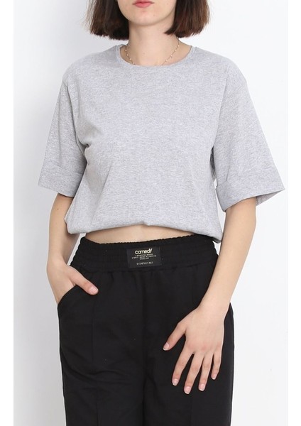 Büyük Beden Duble Kol Tişört Gri fiyatları