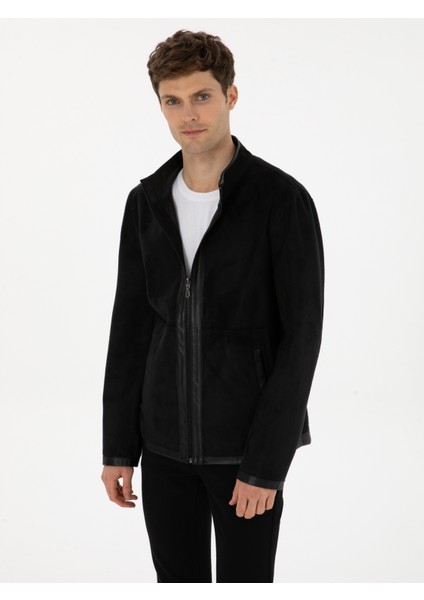 Erkek Siyah Suni Deri Mont 50314571-VR046 fiyatları