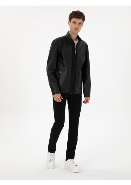 Erkek Siyah Suni Deri Mont 50314571-VR046 modelleri