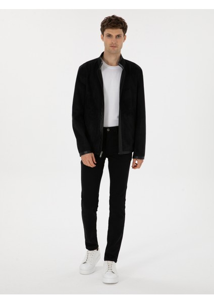 Erkek Siyah Suni Deri Mont 50314571-VR046 fırsatları