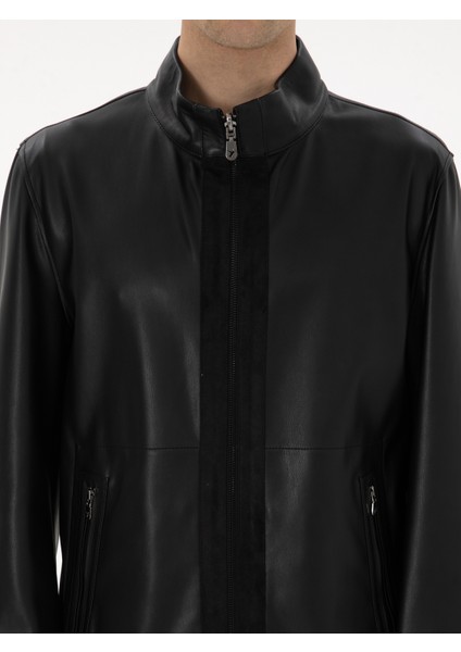 Erkek Siyah Suni Deri Mont 50314571-VR046