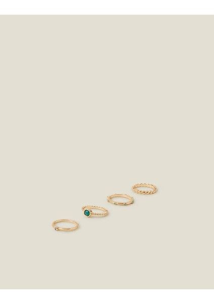 Green Stone Yüzük Seti x 4 S fiyatları