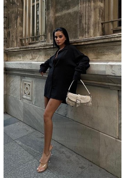 Alina Kol Cut Out Keten Gömlek 3252-08 fiyatları