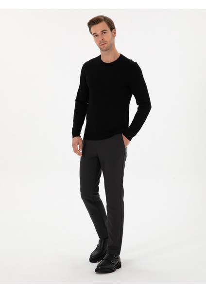 Erkek Füme Slim Fit Kanvas Pantolon 50308713-VR058 fırsatları
