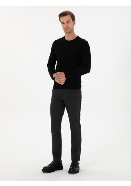 Erkek Füme Slim Fit Kanvas Pantolon 50308713-VR058