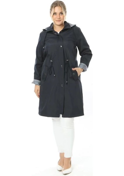 Kadın Büyük Beden Uzun Astarlı Trençkot fiyatları