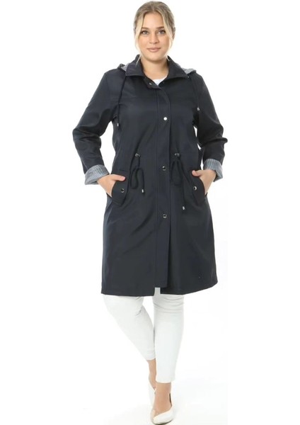 Kadın Büyük Beden Uzun Astarlı Trençkot modelleri